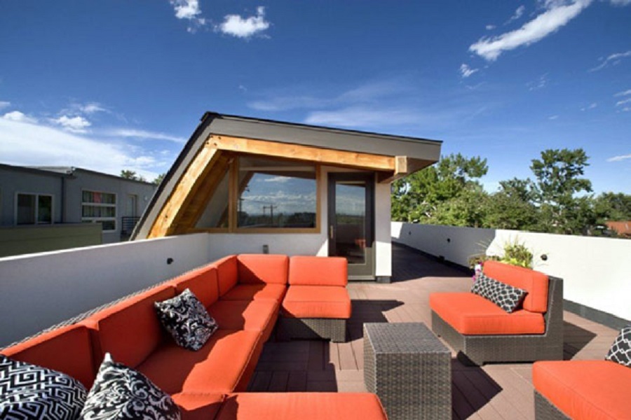 Nepravidelne tvarovaná moderná rezidencia v Denveri: Štítový dom 