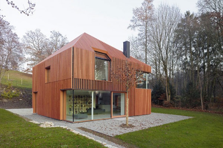 Dom v Mníchove postavený s použitím prefabrikovaných materiálov